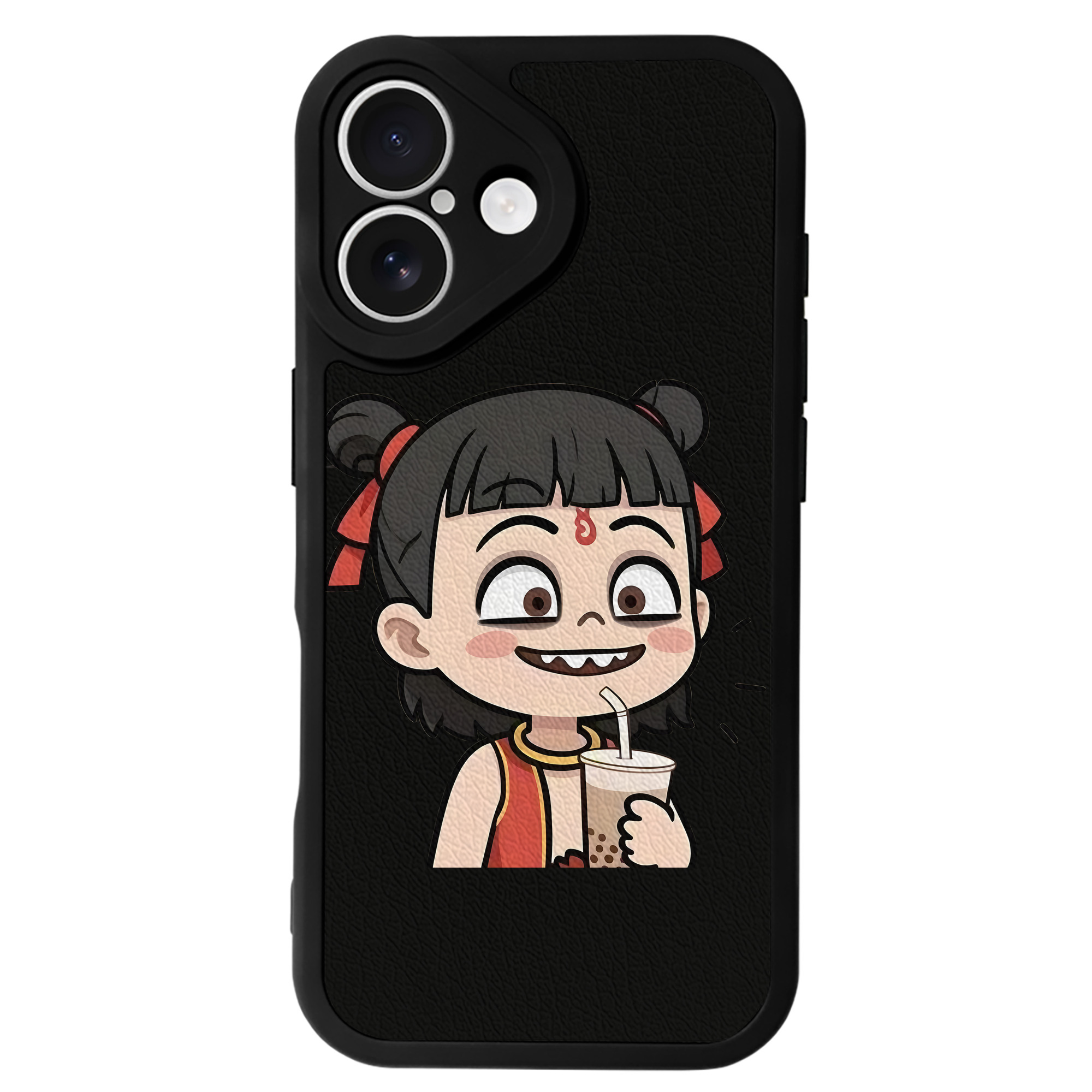 （画像用） Ne Zha 2 ナタ 魔童の大暴れ 【iPhone 16シリーズ対応】シリコンスマホケース（レザー調） 材質：シリコン
